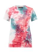 Matchesfashion.com Germanier - Recycled Crystal Logo Tie Dyed Cotton T Shirt - Womens - Multi