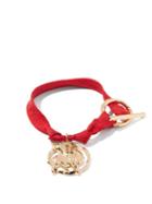 Matchesfashion.com Givenchy - Taurus-medallion Logo-jacquard Bracelet - Womens - Gold