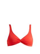 Matchesfashion.com Solid & Striped - The Jane Knot Front Bikini Top - Womens - Red