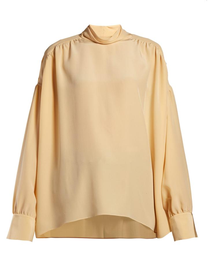 The Row Losaline Silk Crepe De Chine Blouse