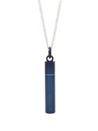 Matchesfashion.com Ambush - Pill Case Sterling Silver Necklace - Mens - Blue