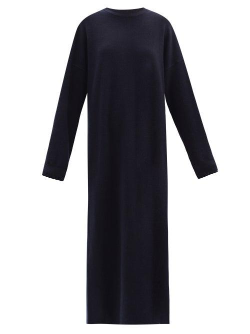 Matchesfashion.com Extreme Cashmere - No. 106 Weird Stretch-cashmere Dress - Womens - Navy