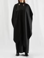 The Row - Andromeda Draped Wool-canvas Gown - Womens - Black