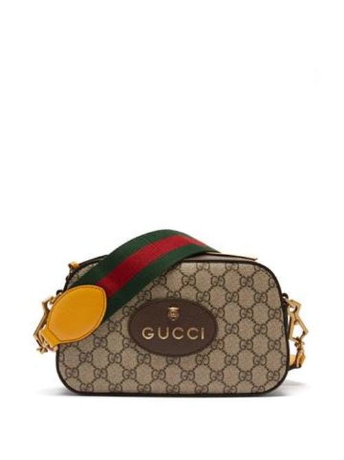 Gucci - Neo Vintage Gg-logo Coated-canvas And Leather Bag - Womens - Beige Multi