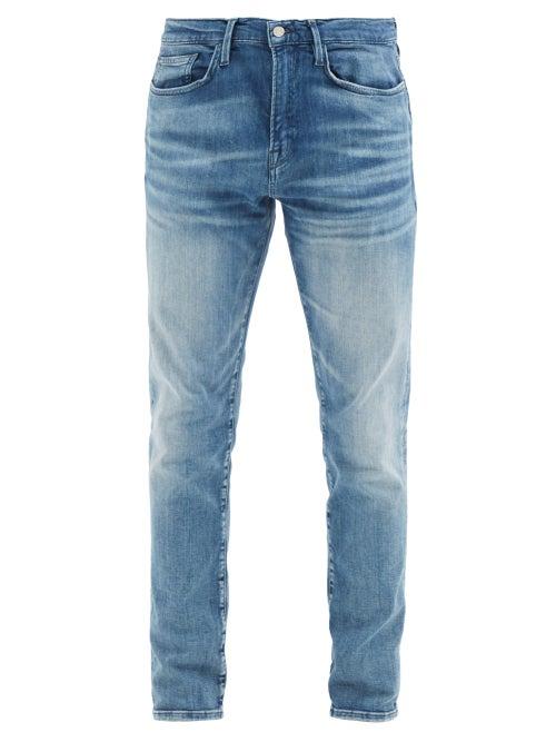 Frame - L'homme Distressed Sknny Jeans - Mens - Blue