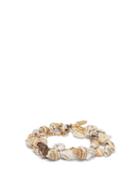 Matchesfashion.com Elise Tsikis - Shell And Gold Plated Wrap Bracelet - Womens - Beige