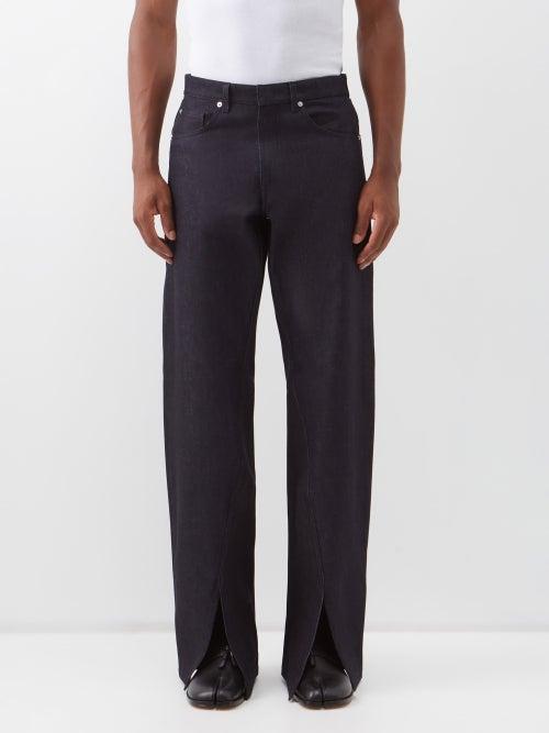 Bianca Saunders - Reverse Straight-leg Jeans - Mens - Dark Navy