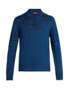 Matchesfashion.com Missoni - Space Dye Wool Polo Shirt - Mens - Blue