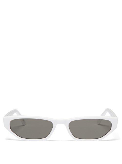 Matchesfashion.com Andy Wolf - Tamsyn Oval Frame Acetate Sunglasses - Womens - White