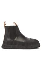 Matchesfashion.com Jil Sander - Flatform Leather Chelsea Boots - Womens - Black