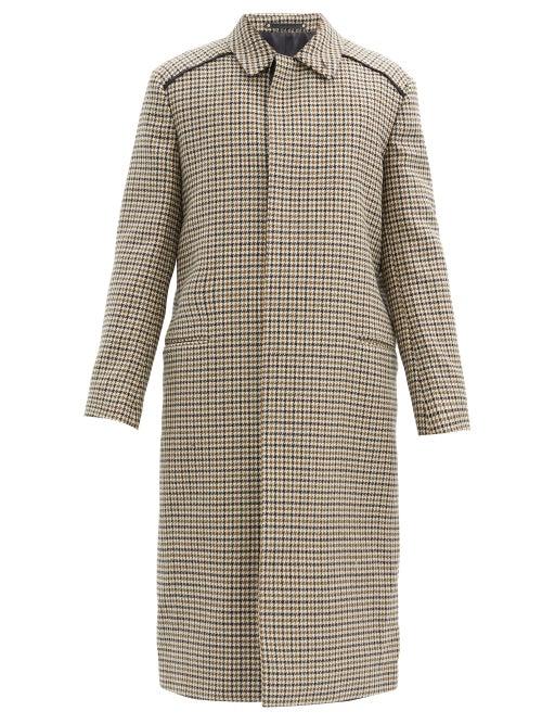Matchesfashion.com Paul Smith - Single-breasted Houndstooth-check Wool Overcoat - Mens - Beige Multi