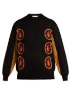 Matchesfashion.com Toga - Paisley Intarsia Knit Wool Sweater - Womens - Black Multi