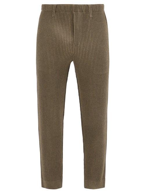 Matchesfashion.com Homme Pliss Issey Miyake - Technical-pleated Straight-leg Trousers - Mens - Brown