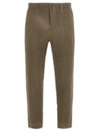 Matchesfashion.com Homme Pliss Issey Miyake - Technical-pleated Straight-leg Trousers - Mens - Brown