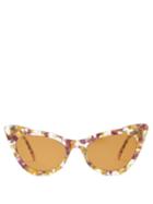 Matchesfashion.com Ganni - Cat Eye Acetate Sunglasses - Womens - Multi