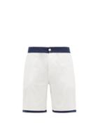 Matchesfashion.com P. Le Moult - Contrast-trim Cotton-herringbone Pyjama Shorts - Mens - White