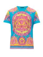 Matchesfashion.com Versace - Medusa And Crown Print Cotton T Shirt - Mens - Multi