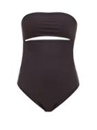 Matchesfashion.com Jade Swim - Highlight Strapless Cutout Swimsuit - Womens - Black