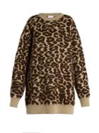 Raey Oversized Leopard-jacquard Mohair-blend Sweater
