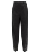 Ladies Rtw Mm6 Maison Margiela - Topstitched Gabardine Suit Trousers - Womens - Black