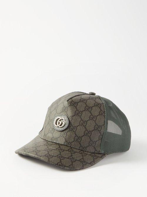 Gucci - Gg Supreme Coated-canvas Baseball Cap - Mens - Grey Multi