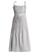 Brock Collection Didier Ruched Cotton And Silk-blend Dress