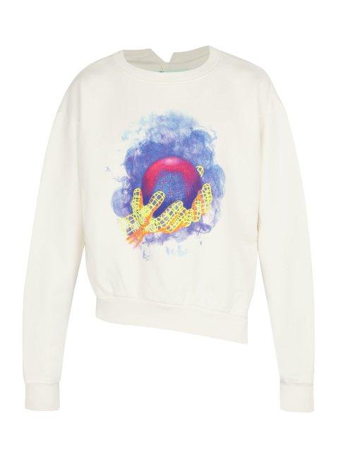 Matchesfashion.com Off-white - World Hand Cotton Sweatshirt - Mens - White