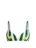 Matchesfashion.com Solid & Striped - The Bridgette Lemon Print Bikini Top - Womens - Green Print