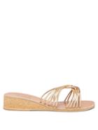 Matchesfashion.com Ancient Greek Sandals - Xanthi Leather Wedges - Womens - Gold