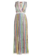 Matchesfashion.com Missoni - Sequinned Striped Lam Gown - Womens - Multi