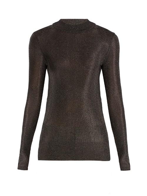 Golden Goose Deluxe Brand Robin High-neck Metallic-knit Sweater