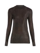 Golden Goose Deluxe Brand Robin High-neck Metallic-knit Sweater