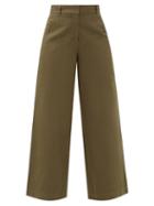 Matchesfashion.com Weekend Max Mara - Nereo Trousers - Womens - Dark Green