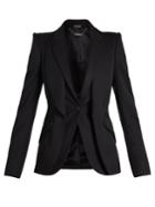 Alexander Mcqueen Double-lapel Grain De Poudre Jacket