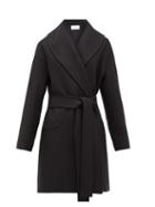 Matchesfashion.com The Row - Maddy Belted Wool-blend Felt Coat - Womens - Navy