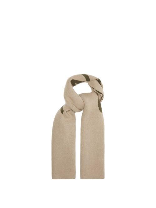Givenchy - Logo-jacquard Wool-blend Scarf - Mens - Grey