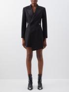 Alexander Mcqueen - Asymmetric Twill Blazer Dress - Womens - Black