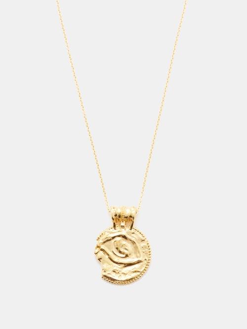 Alighieri - The Illuminated Eye Medallion Gold-plated Necklace - Womens - Yellow Gold