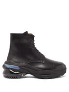 Matchesfashion.com Maison Margiela - Retro Fit Leather Combat Boots - Mens - Black