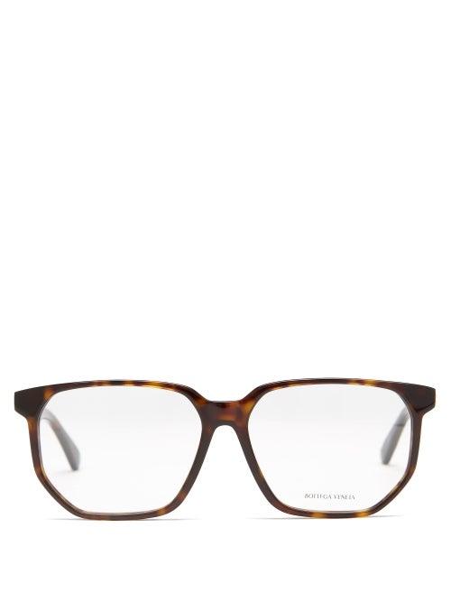 Bottega Veneta - Square Tortoiseshell-acetate Glasses - Mens - Tortoiseshell