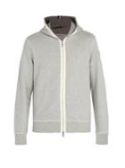 Moncler Waffle-knit Cotton Hooded Sweatshirt