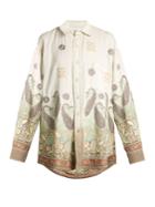 Ashish Oversized Paisley-embroidered Cotton Shirt
