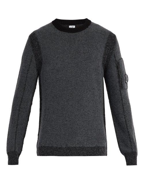 Matchesfashion.com C.p. Company - Crew Neck Wool Blend Sweater - Mens - Grey