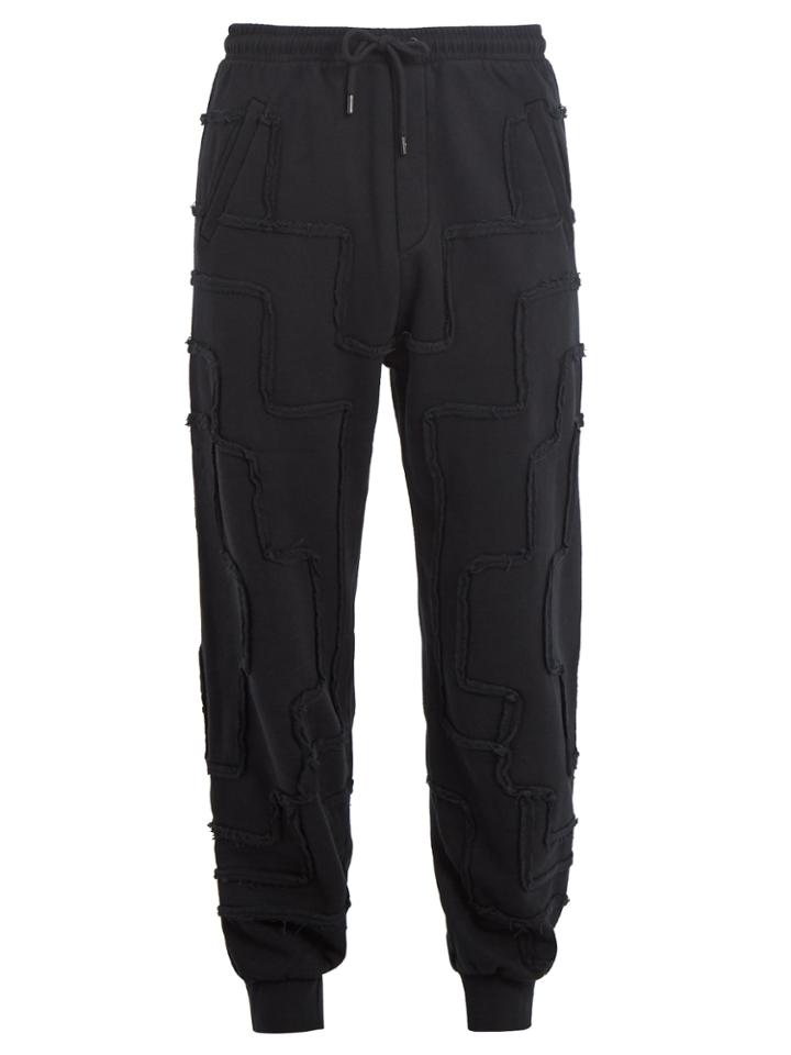 Marcelo Burlon Exposed-edge Cotton-jersey Track Pants