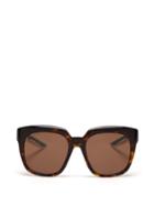 Matchesfashion.com Balenciaga - Tortoiseshell Effect Acetate And Rubber Sunglasses - Womens - Tortoiseshell