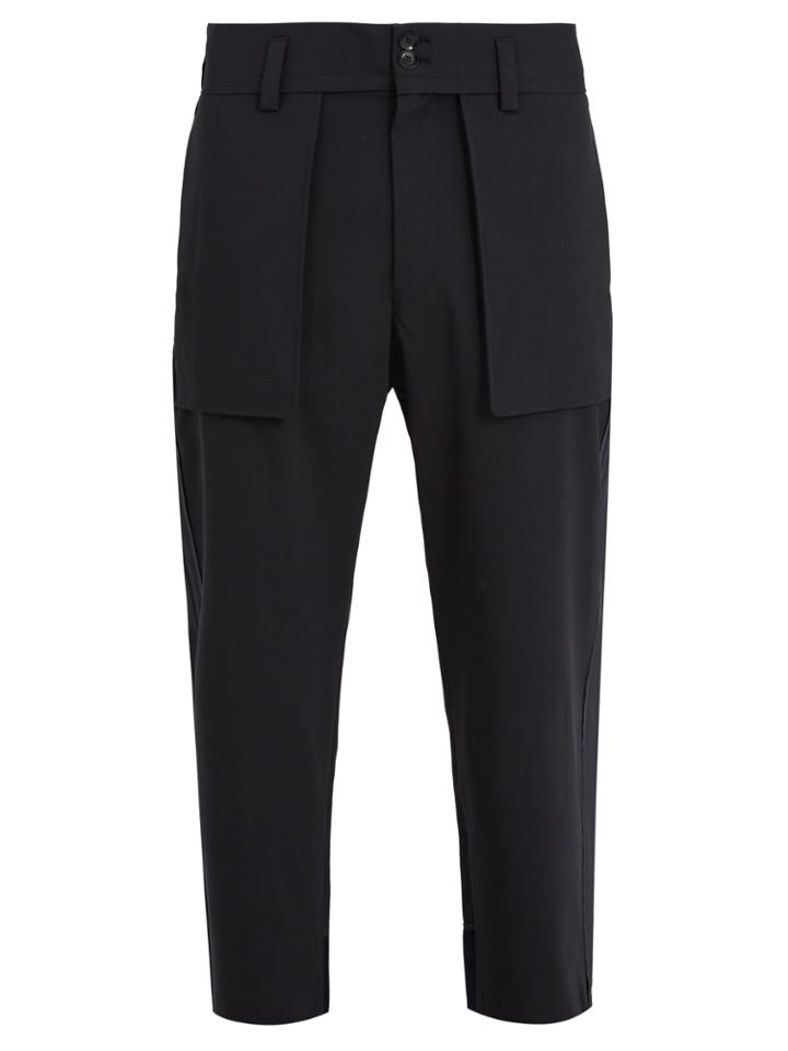 Oamc Reversed-effect Stretch-wool Trousers