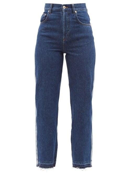 Loewe - Bi-colour Cropped Jeans - Womens - Denim