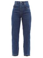 Loewe - Bi-colour Cropped Jeans - Womens - Denim