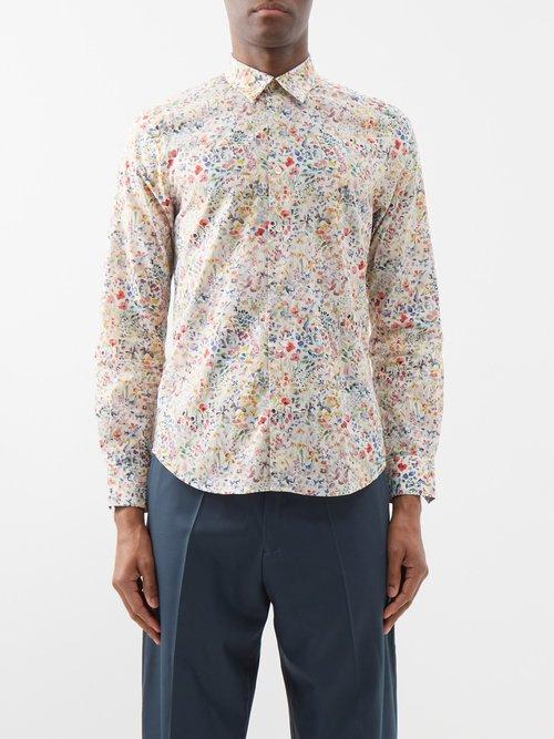 Paul Smith - Floral-print Cotton-poplin Shirt - Mens - Multi