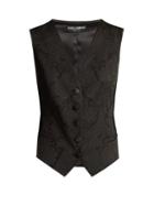 Matchesfashion.com Dolce & Gabbana - Buttoned Brocade Waistcoat - Womens - Black